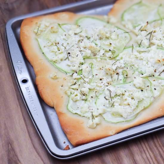 Zucchini and Ricotta Pizza