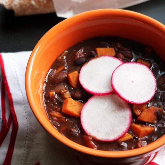 Vegetarian sweet potato chili