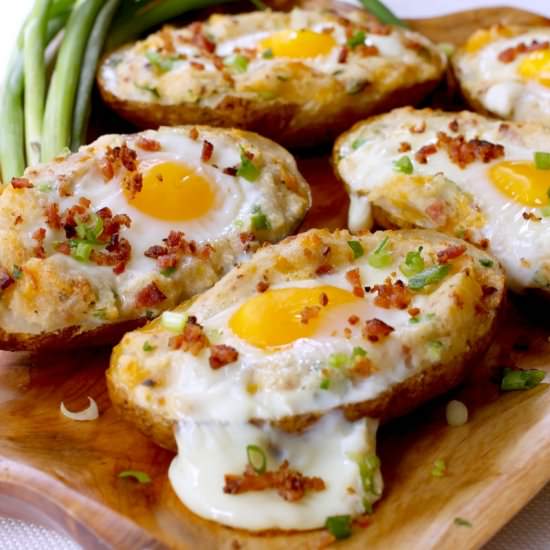 Twice Baked Bacon & Egg Potatoes