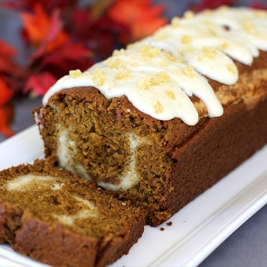 Pumpkin Cream Cheese Gingerbread