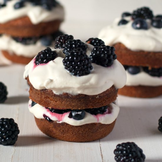 Blackberry mini cakes