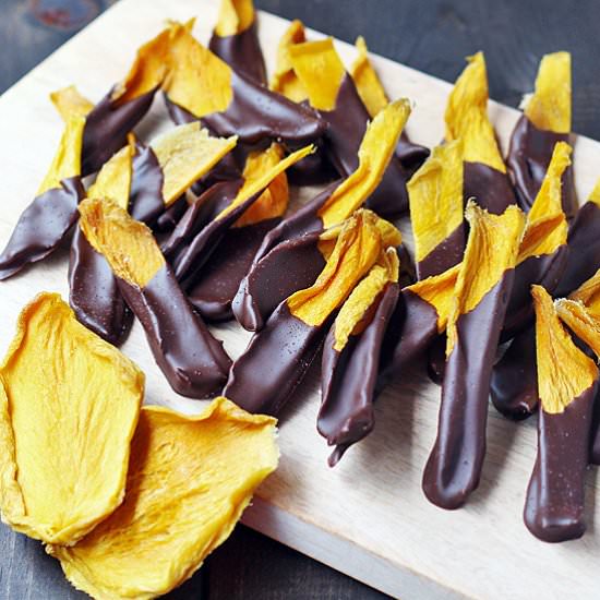 Chocolate Covered Mango Strips