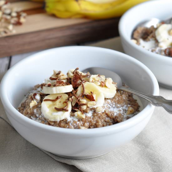 Chocolate-Almond Steel Cut Oatmeal