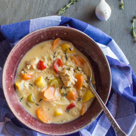 Creamy Chicken & Rice Soup