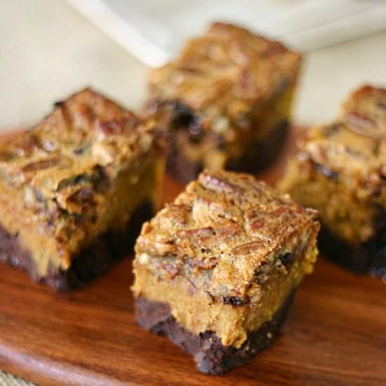 Pecan Pie Pumpkin Blondie Bars