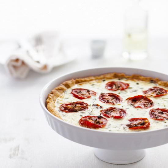 Tomato Tart with a Polenta Crust