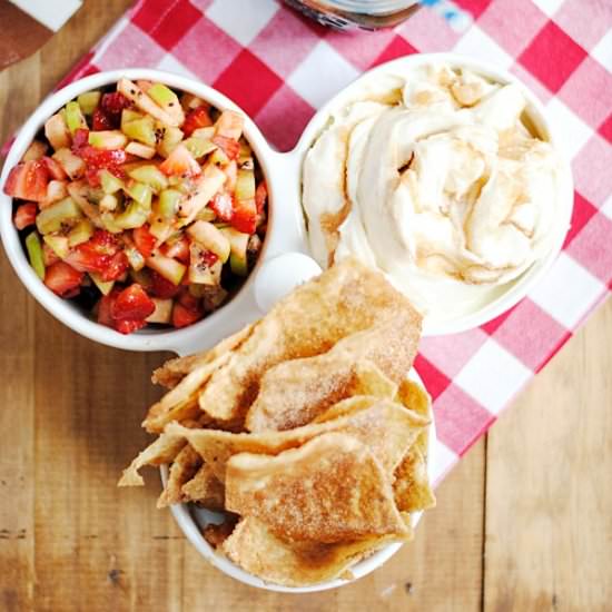 Fruit Salsa and Cinnamon Chips