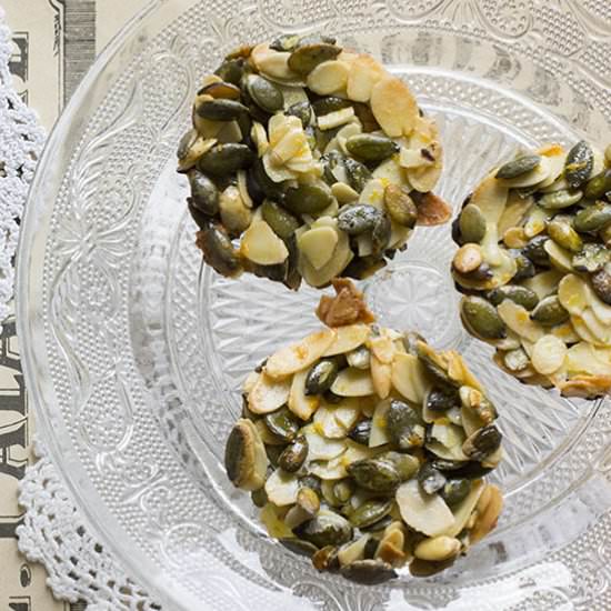 Orange, Almond & Pepita Florentines