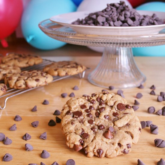 Big, Thick Double Choc. Chip Cookies