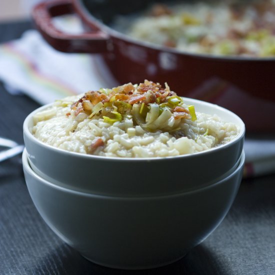 Bacon Leek Risotto