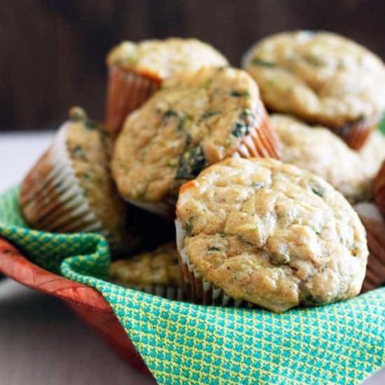 Zucchini, Feta, & Olive Oil Muffins