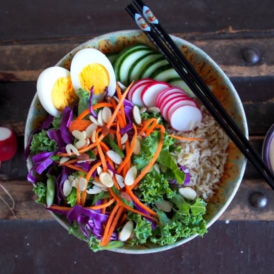 Japanese Salad Bowl Miso Dressing