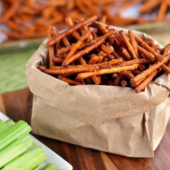 Buffalo Wing Pretzel Sticks