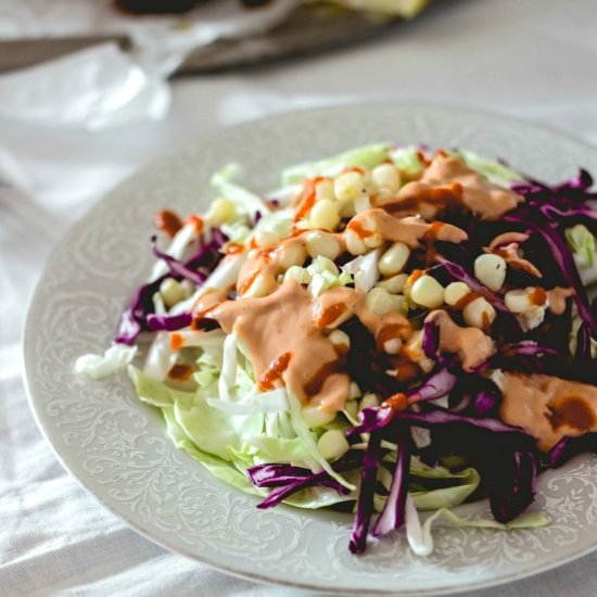 Creamy Corn and Cabbage Slaw