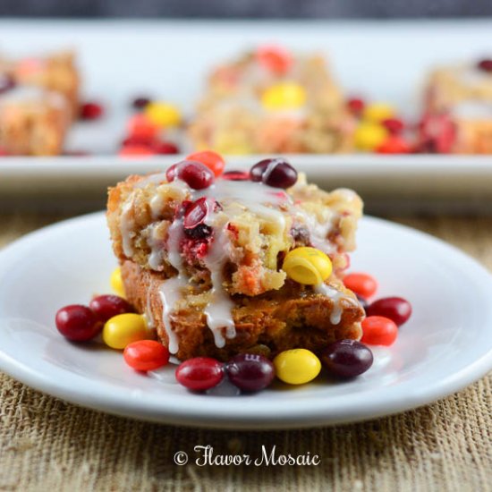 Candy Apple M&M Magic Bars