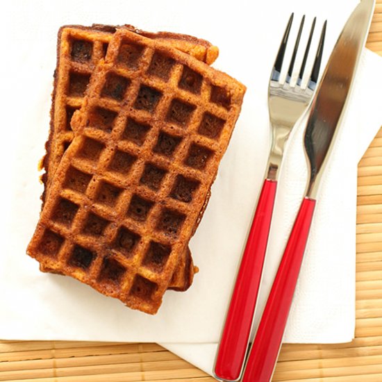 Sourdough Cheesy Cornbread Waffles