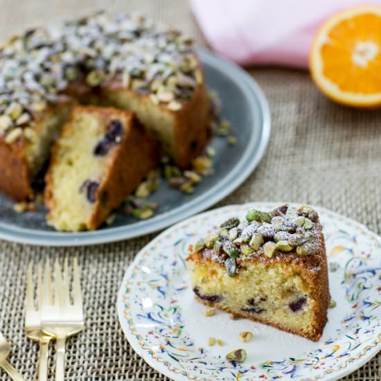 Cherry & Marzipan Cake