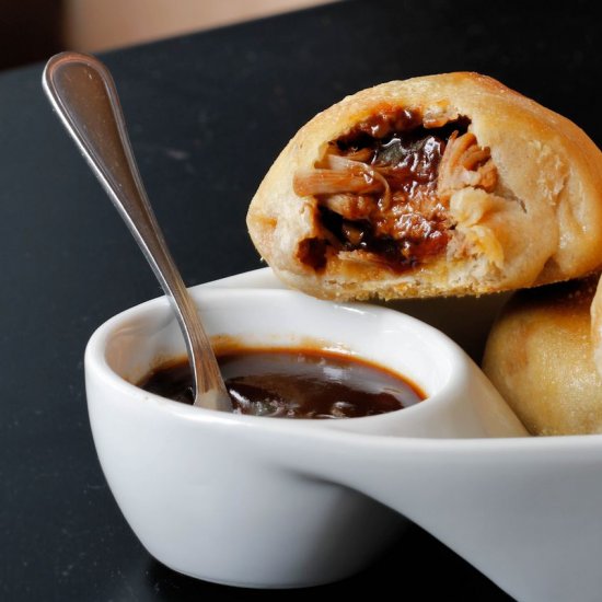 Whiskey Pulled Pork Pizza Puffs