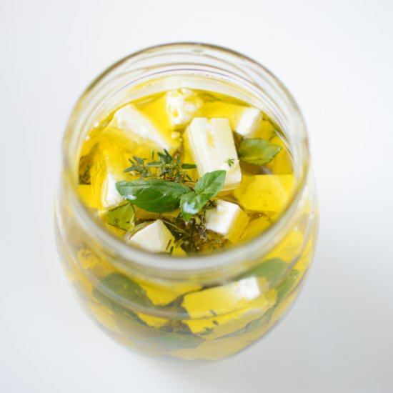 Herbs-Infused Feta Cheese