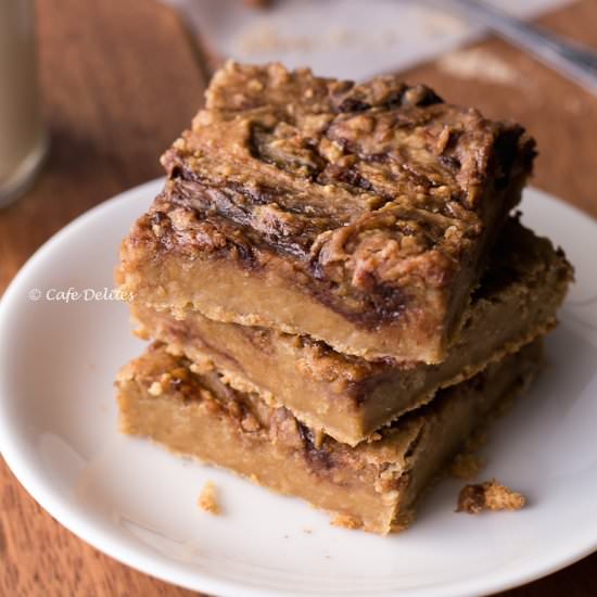 PB & Jam Nutella Banana Blondies