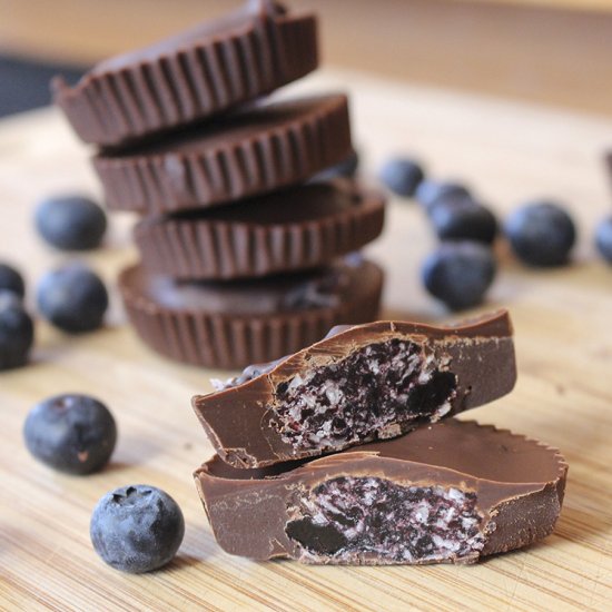 Blueberry & Coconut Chocolate Cups