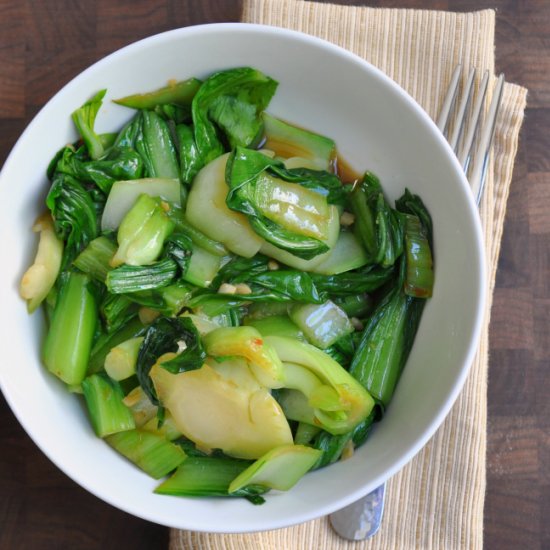 Spicy Sesame Ginger Bok Choy