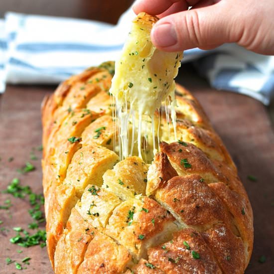 Cheesy Garlic Crack Bread