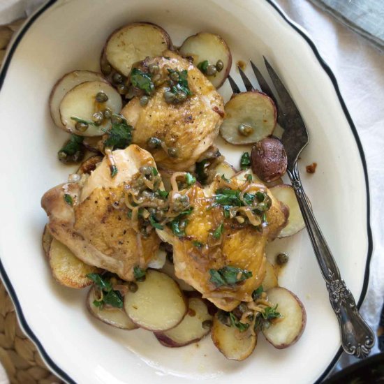 Chicken with Lemon & Caper Sauce