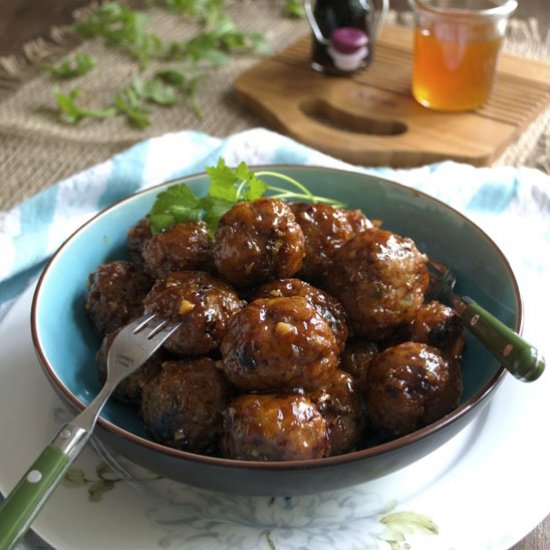 Honey Garlic Pork Meatballs