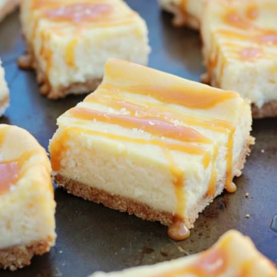 Salted Caramel Cheesecake Bars