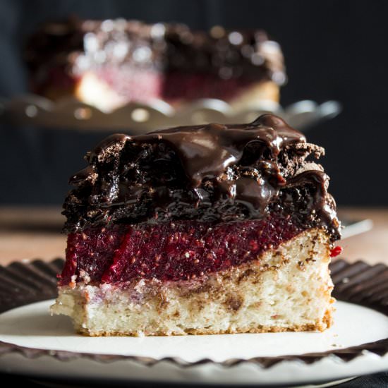 Meringue and chocolate torte.