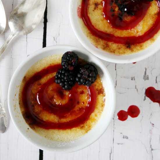 Blackberry Bottom Creme Brulee