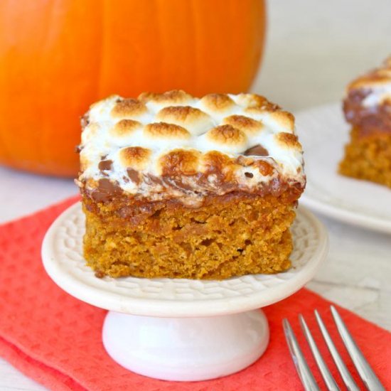 Pumpkin S’mores Snack Cake