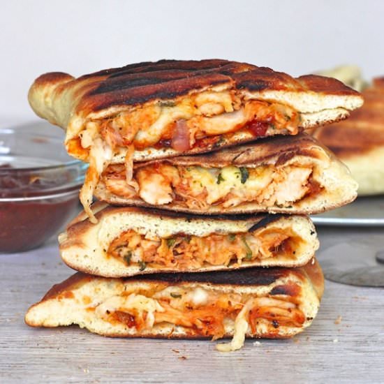 Grilled BBQ Chicken Calzones