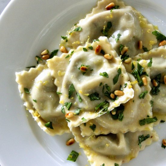 Beef Cheek Ravioli with Gremolata