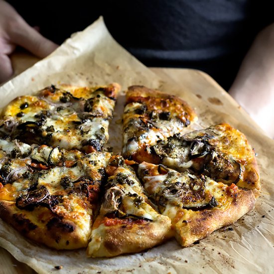 eggplant parmesan pizza