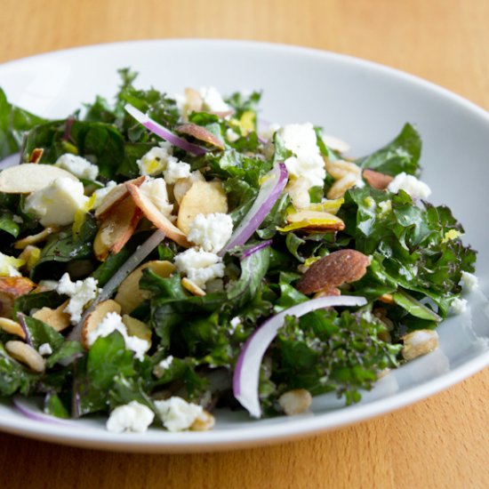 Kale and farro salad