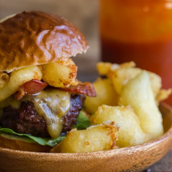 Western Bacon Sliders Cheese Curds