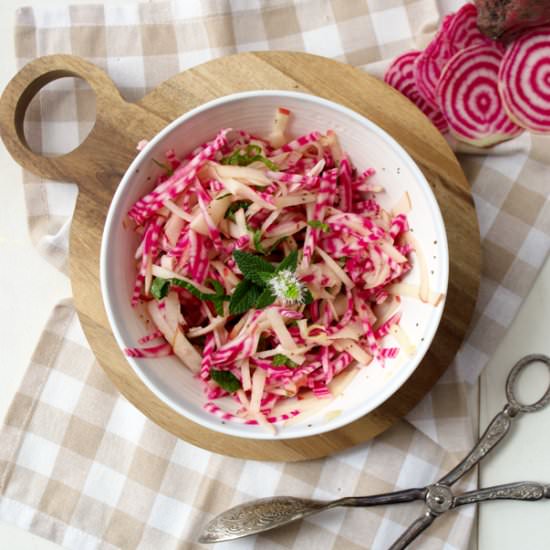 Pink Apple & Beet Slaw