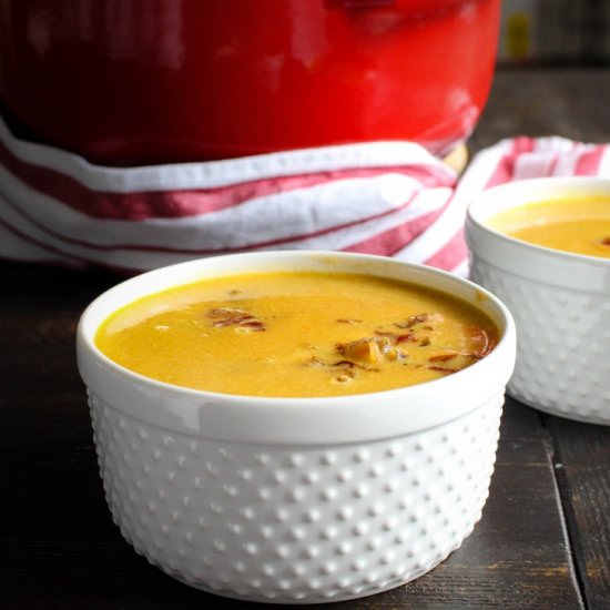 Butternut Soup with Bacon