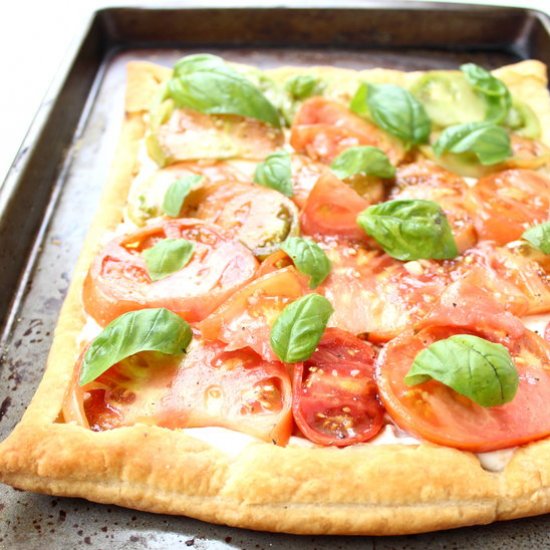 Easy Tomato Goat Cheese Tart