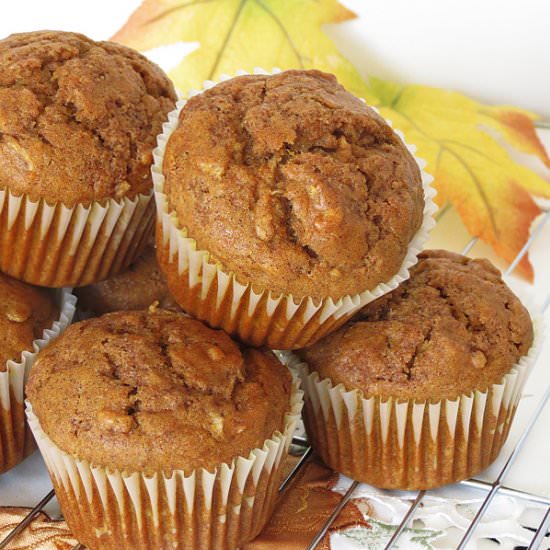 Cinnamon Pumpkin Apple Muffins