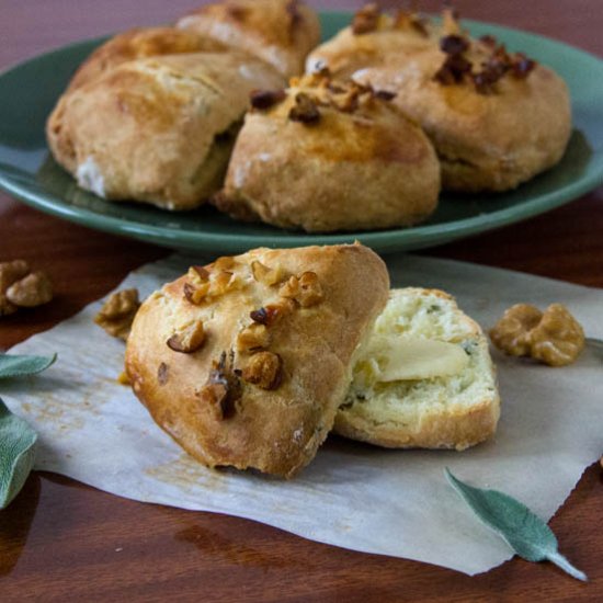 Sage Scones with Walnuts