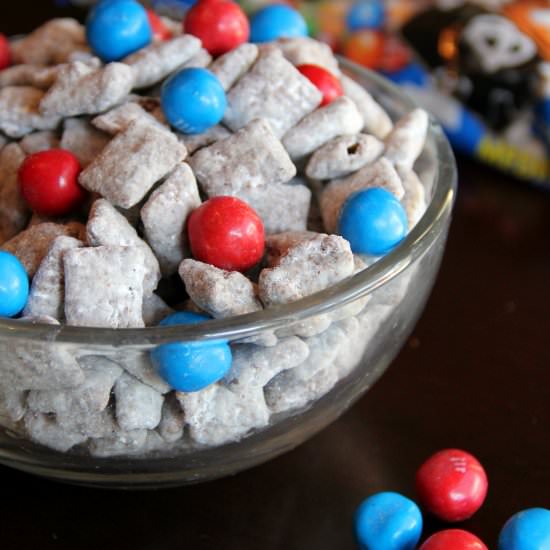 Muddy Buddies with Pretzel M&M’s