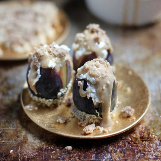 Halva Ricotta Stuffed Figs