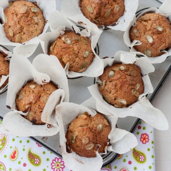 Apple and Carrot Whole Wheat Muffin