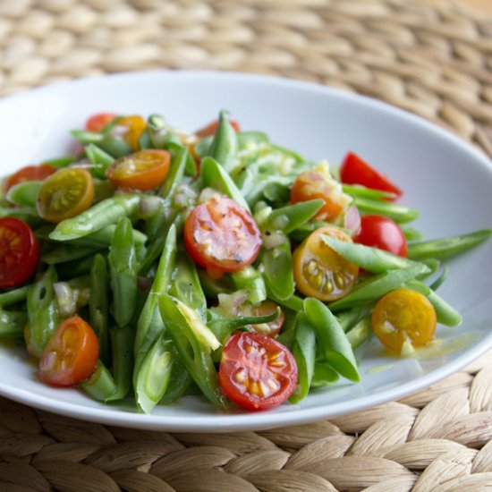 Chopped green bean salad