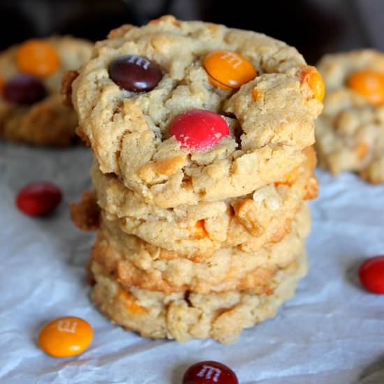 Pumpkin Spice Monster Cookies