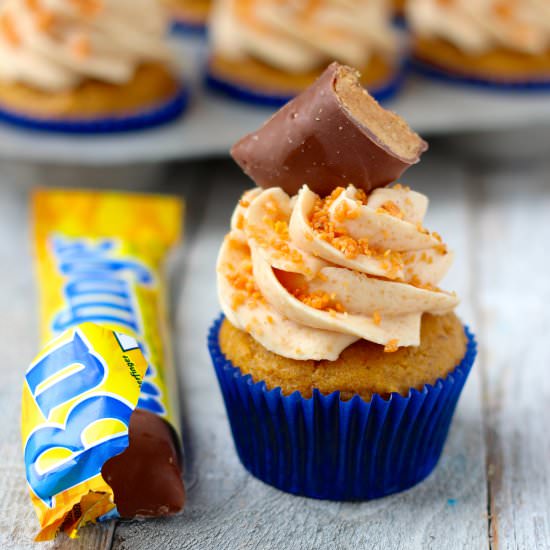 Pumpkin Butterfinger Cupcakes