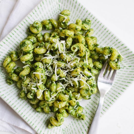 Kale Walnut Pesto Pasta